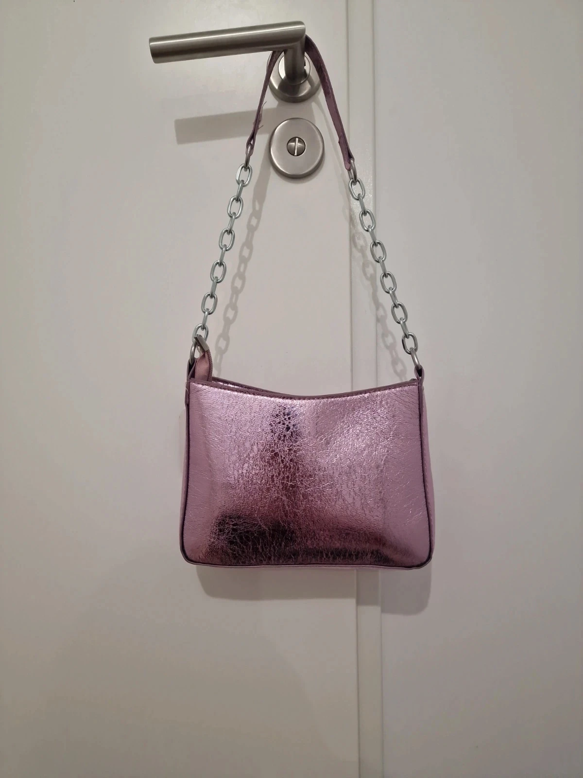 Sac bandoulière rose brillant – photo 3